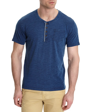 Short-Sleeved Henley T-Shirt